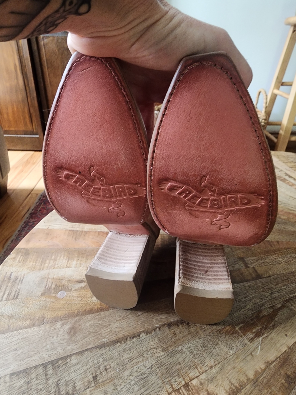 Freebird Jetson Blush Western Ankle Booties - Picture 8 of 8